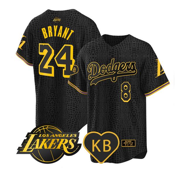 Custom Men Los Angeles Lakers #24 Bryant black jerseys